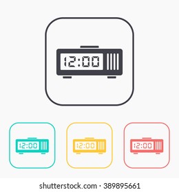 alarm clock icon color set