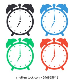 alarm clock icon - colored vector illustration