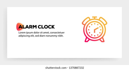 ALARM CLOCK ICON CONCEPT