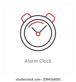 Concepto De Icono De Reloj O Reloj De Alarma