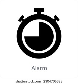 Alarm and clock icon concept