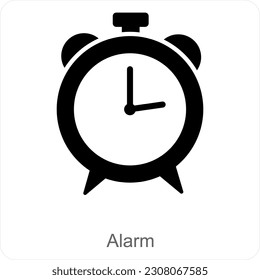 Alarm and clock icon concept