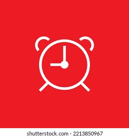 Alarm clock icon, countdown graphic resource mockup, vector illustration.