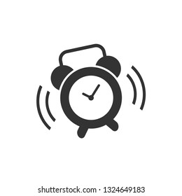 Alarm clock icon design template vector isolated illustration