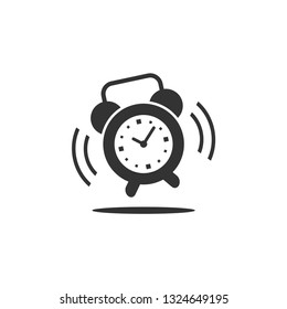 Alarm clock icon design template vector isolated illustration