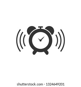 Alarm clock icon design template vector isolated illustration
