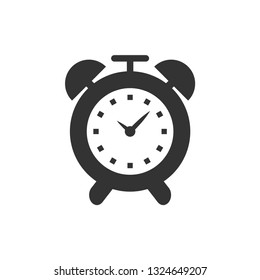 Alarm clock icon design template vector isolated illustration