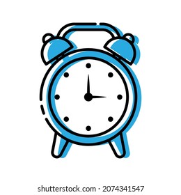 Vector de la plantilla de diseño de icono de reloj de alarma