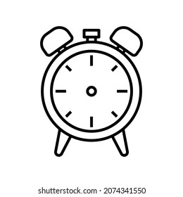 Alarm clock icon design template illustration vector