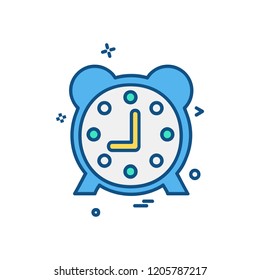 Alarm clock icon design vector