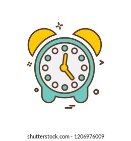 Alarm clock icon design vector