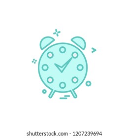 Alarm clock icon design vector