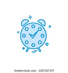 Alarm clock icon design vector