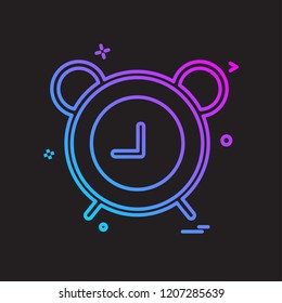 Alarm clock icon design vector