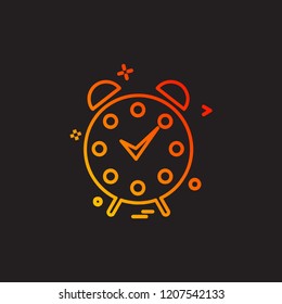 Alarm clock icon design vector