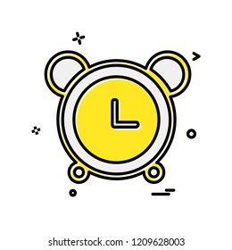 Alarm clock icon design vector