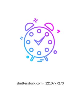 Alarm clock icon design vector