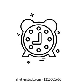 Alarm clock icon design vector