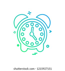 Alarm clock icon design vector