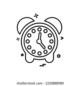 Alarm clock icon design vector