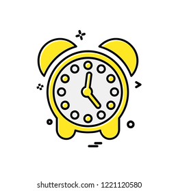 Alarm clock icon design vector