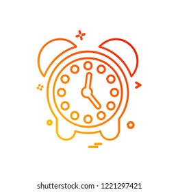 Alarm clock icon design vector