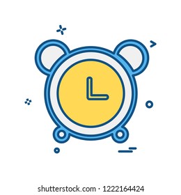Alarm clock icon design vector
