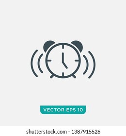 Alarm Clock Icon Design, Vector EPS10