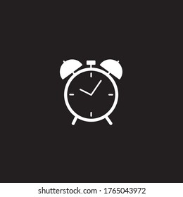 Plantilla vectorial de diseño de icono de reloj de alarma