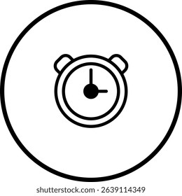Alarm Clock Icon Design Vector Illustration Minimalist and Time Management Concept