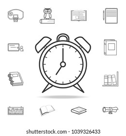 alarm clock icon. Detailed set of education outline icons. Premium quality graphic design. One of the collection icons for websites, web design, mobile app on white background