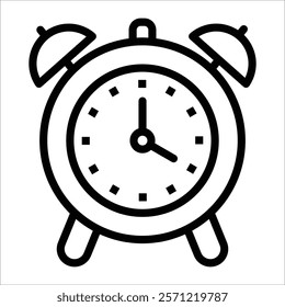 Alarm Clock Icon Element For Design