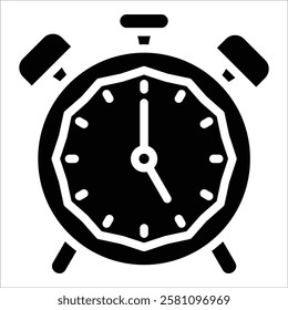 Alarm Clock Icon Element For Design