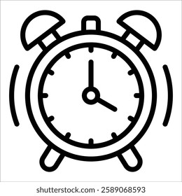 Alarm Clock Icon Element For Design