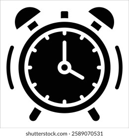 Alarm Clock Icon Element For Design