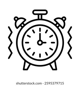 Alarm Clock Icon Element For Design