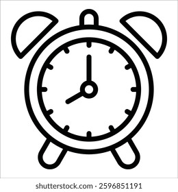 Alarm Clock Icon Element For Design