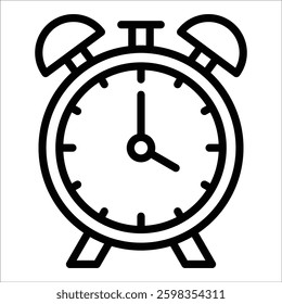 Alarm Clock Icon Element For Design