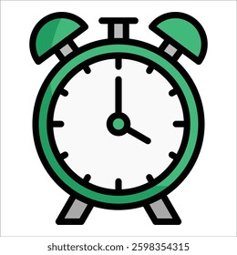 Alarm Clock Icon Element For Design