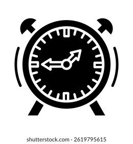 Alarm Clock Icon Element For Design