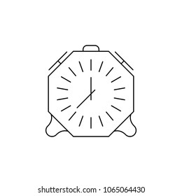 alarm clock icon. Element of measuring instruments for mobile concept and web apps. Thin line  icon for website design and development, app development. Premium icon on white background