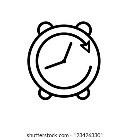 alarm clock icon. Element of speed icon for mobile concept and web apps. Thin line alarm clock icon can be used for web and mobile