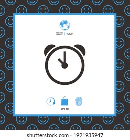 Alarm clock icon. Element for your design