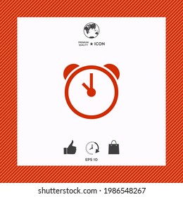 Icono de reloj de alarma. Elemento para su diseño