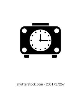 Alarm clock icon in event and circus set