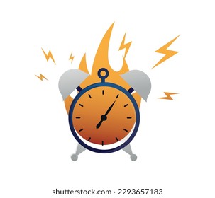icono del reloj de alarma. entrega rápida. vector de banner de promoción.
