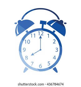 Alarm clock icon. Flat color design. Vector illustration.
