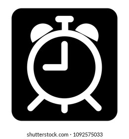 Alarm clock icon in flat design 
