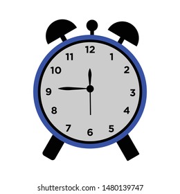 Alarm clock icon. Flat design style. Simple icon on white background. Web site page and mobile app design element - Vector