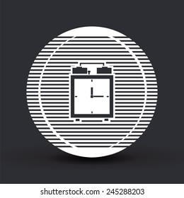Alarm clock icon. Flat design style. Made vector illustration